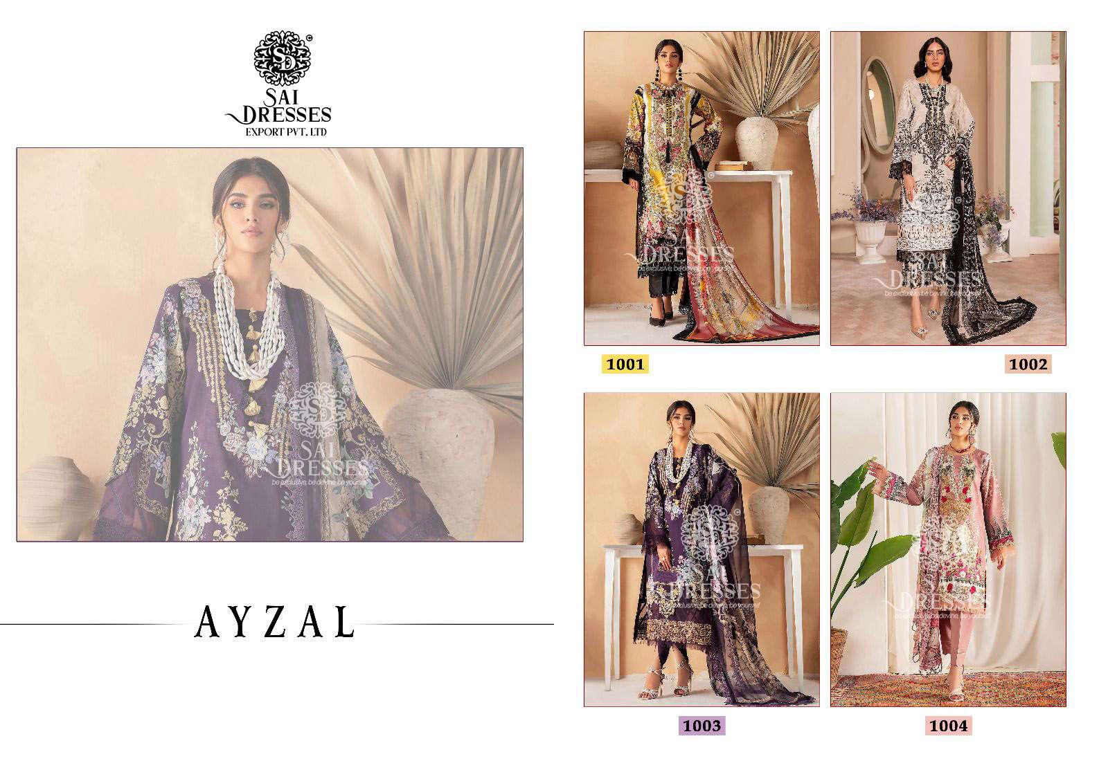SAI DRESSES PRESENT AYZAL PURE COTTON WITH EXCLUSIVE PATCH EMBROIDERED PAKISTANI SALWAR SUITS IN WHOLESALE RATE IN SURAT