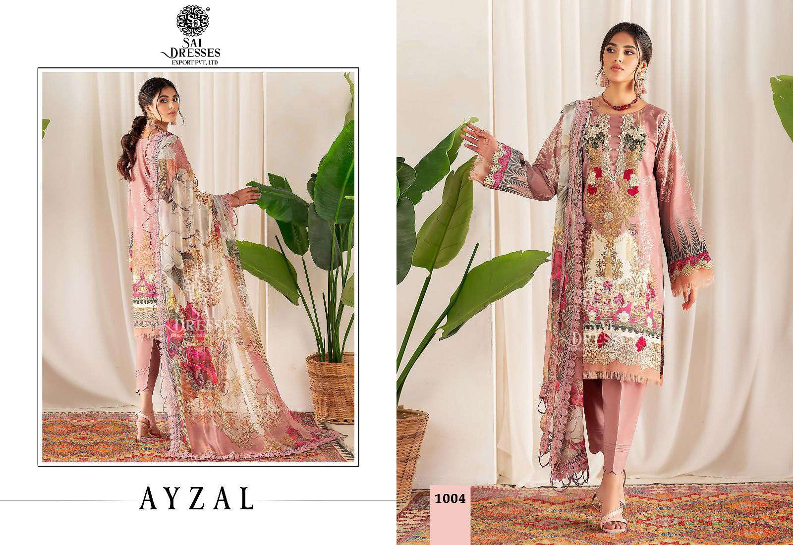 SAI DRESSES PRESENT AYZAL PURE COTTON WITH EXCLUSIVE PATCH EMBROIDERED PAKISTANI SALWAR SUITS IN WHOLESALE RATE IN SURAT