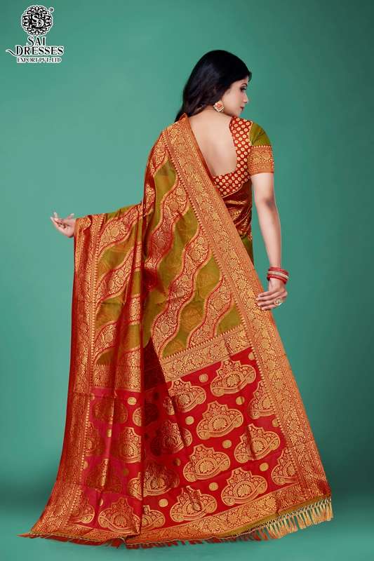 SAI DRESSES PRESENT BHOOMI VOL 1 READY TO WEAR BANARASI ORGENZA SAREE IN WHOLESALE RATE IN SURAT