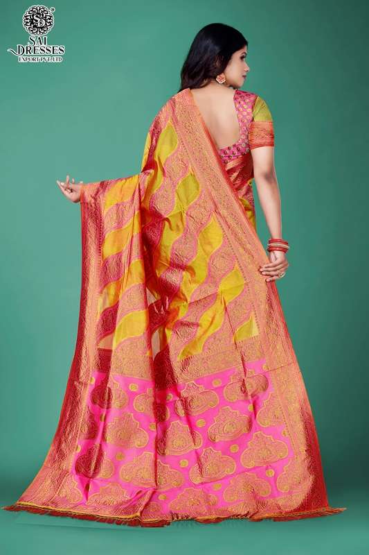 SAI DRESSES PRESENT BHOOMI VOL 1 READY TO WEAR BANARASI ORGENZA SAREE IN WHOLESALE RATE IN SURAT