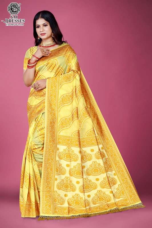 SAI DRESSES PRESENT BHOOMI VOL 2 READY TO WEAR BANARASI ORGENZA SAREE IN WHOLESALE RATE IN SURAT