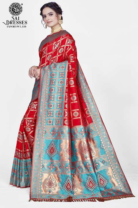 SAI DRESSES PRESENT CHOKDI READY TO WEAR PURE BANARASI ZARI WOVEN SAREE IN WHOLESALE RATE IN SURAT