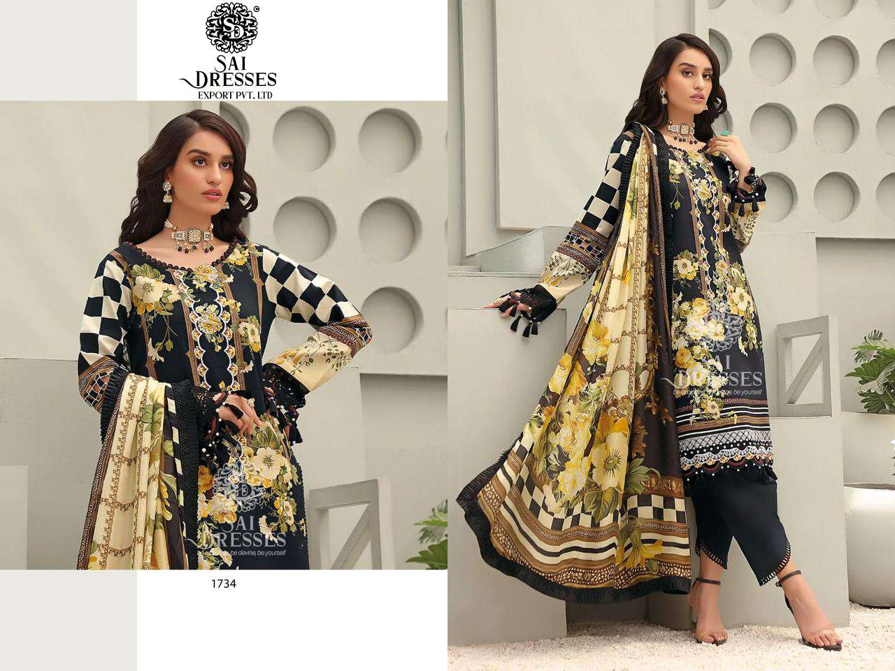 SAI DRESSES PRESENT FIRDOUS BEST OF QUEENS COURT PURE COTTON EMBROIDERED PAKISTANI SALWAR SUITS IN WHOLESALE RATE IN SURAT