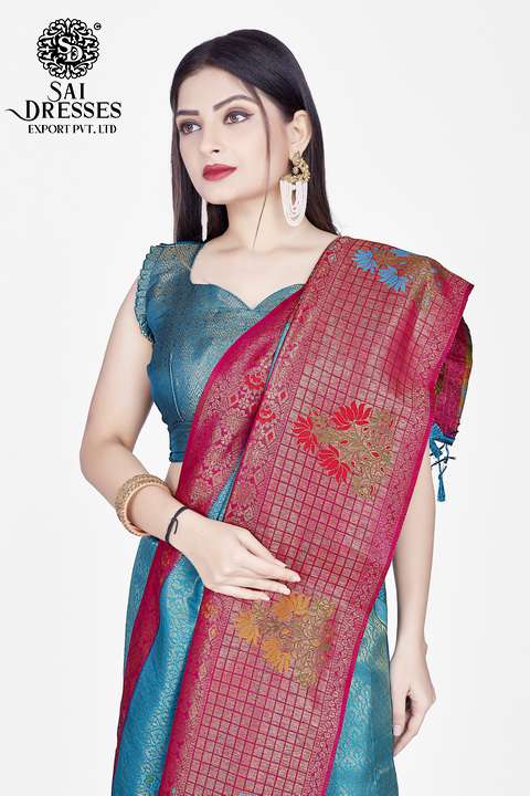 SAI DRESSES PRESENT FLOWER SOFTY VOL 2 READY TO WEAR BANARASI KANJIVARAM STYLE SILK SAREE IN WHOLESALE RATE IN SURAT