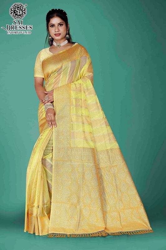 SAI DRESSES PRESENT HIMANSHI READY TO PARTY WEAR ORGENZA WITH JACQUARD WEAVING SAREE IN WHOLESALE RATE IN SURAT