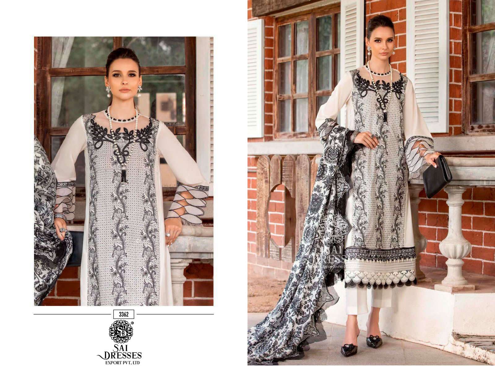 SAI DRESSES PRESENT M PRINTS 23 VOL 4 PURE COTTON WITH HEAVY SELF EMBROIDERED PAKISTANI DESIGNER SALWAR SUITS IN WHOLESALE RATE IN SURAT