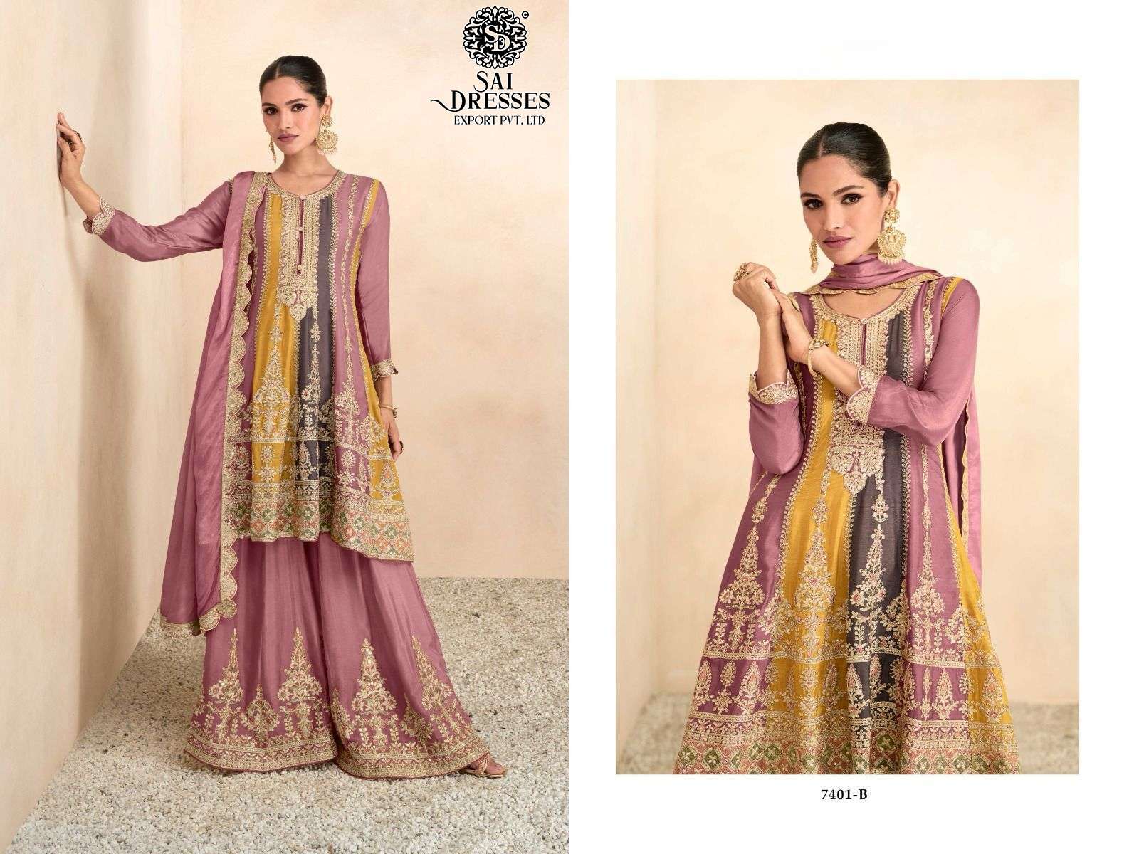 SAI DRESSES PRESENT PREET READYMADE EXCLUSIVE FESTIVE WEAR PEPLUM WITH PLAZZO STYLE DESIGNER SUITS IN WHOLESALE RATE IN SURAT