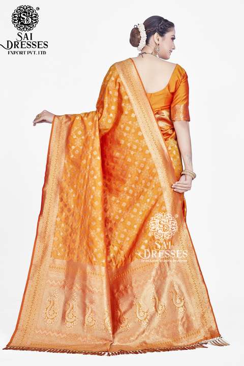 SAI DRESSES PRESENT RANGOLI READY TO ETHNIC WEAR PURE ZARI WOVEN BANARASI SAREE IN WHOLESALE RATE IN SURAT