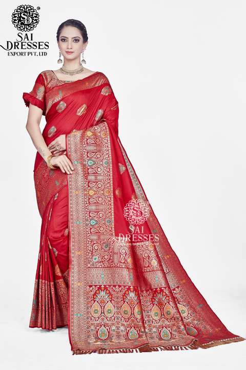 SAI DRESSES PRESENT RANGOON READY TO WEAR PURE ZARI WOVEN BANARASI SAREE IN WHOLESALE RATE IN SURAT