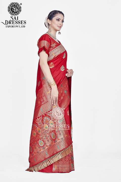 SAI DRESSES PRESENT RANGOON READY TO WEAR PURE ZARI WOVEN BANARASI SAREE IN WHOLESALE RATE IN SURAT