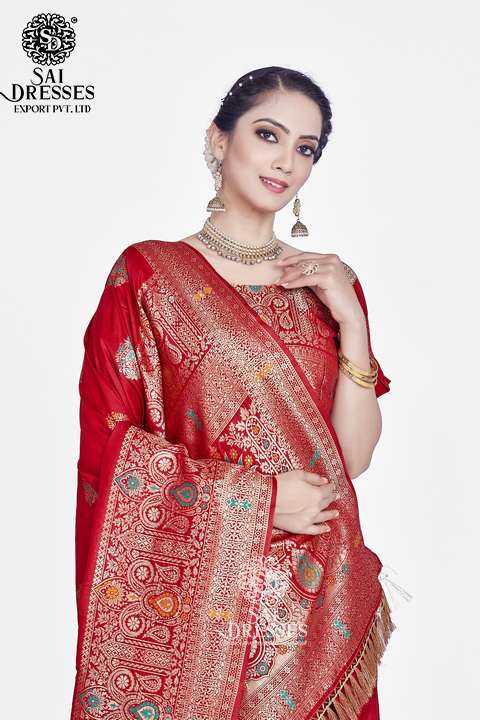 SAI DRESSES PRESENT RANGOON READY TO WEAR PURE ZARI WOVEN BANARASI SAREE IN WHOLESALE RATE IN SURAT