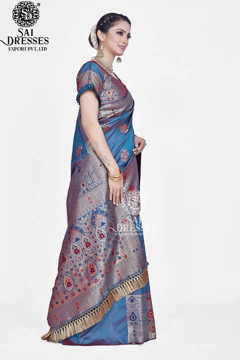 SAI DRESSES PRESENT RANGOON READY TO WEAR PURE ZARI WOVEN BANARASI SAREE IN WHOLESALE RATE IN SURAT