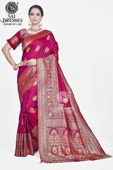 SAI DRESSES PRESENT RANGOON READY TO WEAR PURE ZARI WOVEN BANARASI SAREE IN WHOLESALE RATE IN SURAT