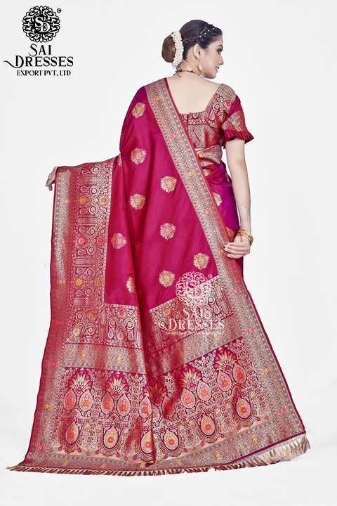 SAI DRESSES PRESENT RANGOON READY TO WEAR PURE ZARI WOVEN BANARASI SAREE IN WHOLESALE RATE IN SURAT