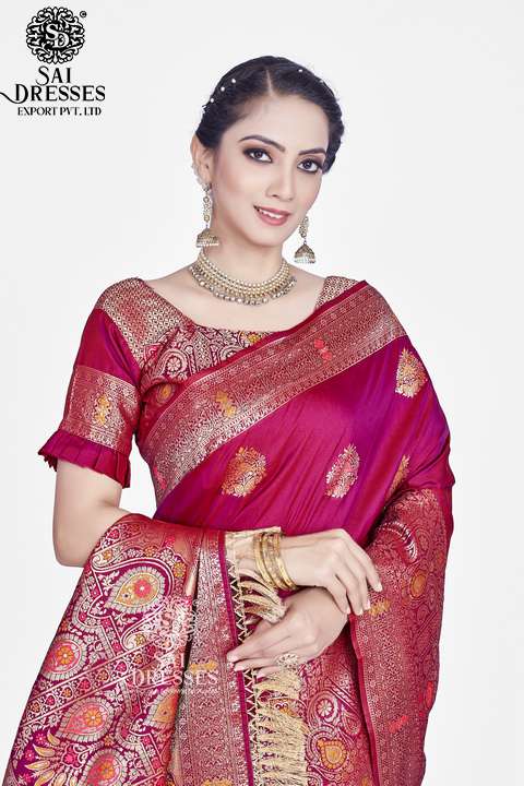 SAI DRESSES PRESENT RANGOON READY TO WEAR PURE ZARI WOVEN BANARASI SAREE IN WHOLESALE RATE IN SURAT