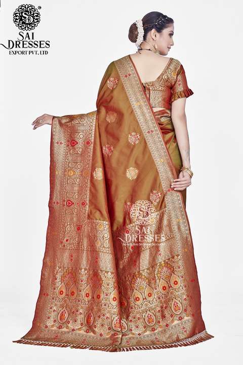 SAI DRESSES PRESENT RANGOON READY TO WEAR PURE ZARI WOVEN BANARASI SAREE IN WHOLESALE RATE IN SURAT