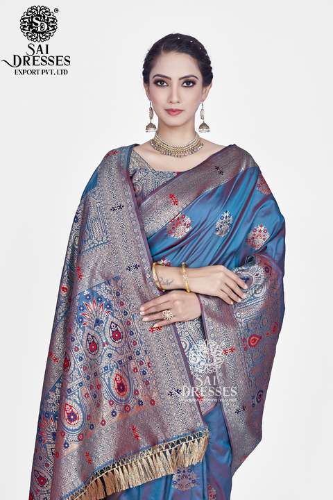 SAI DRESSES PRESENT RANGOON READY TO WEAR PURE ZARI WOVEN BANARASI SAREE IN WHOLESALE RATE IN SURAT