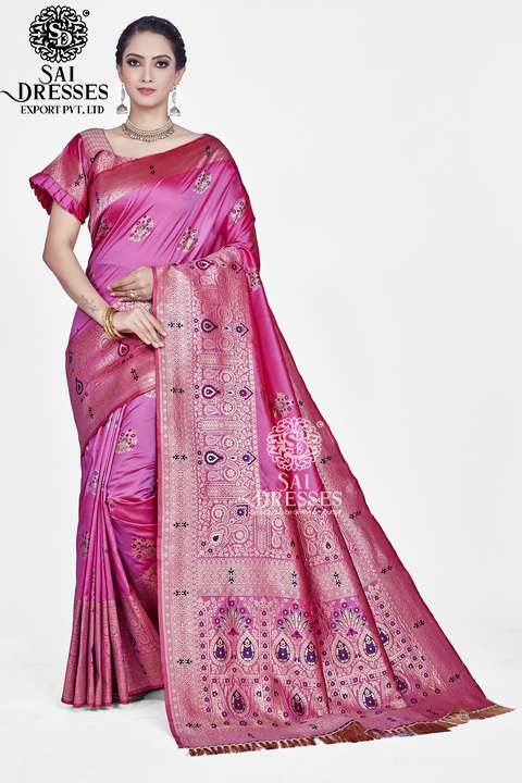 SAI DRESSES PRESENT RANGOON READY TO WEAR PURE ZARI WOVEN BANARASI SAREE IN WHOLESALE RATE IN SURAT