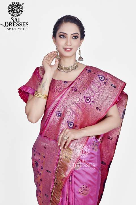 SAI DRESSES PRESENT RANGOON READY TO WEAR PURE ZARI WOVEN BANARASI SAREE IN WHOLESALE RATE IN SURAT