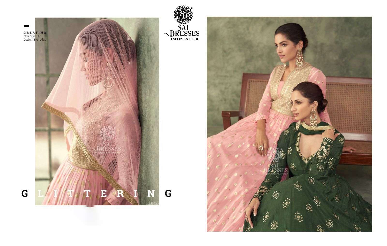 SAI DRESSES PRESENT SHINE READYMADE FESTIVE WEAR DESIGNER LONG GOWN WITH DUPATTA IN WHOLESALE RATE IN SURAT