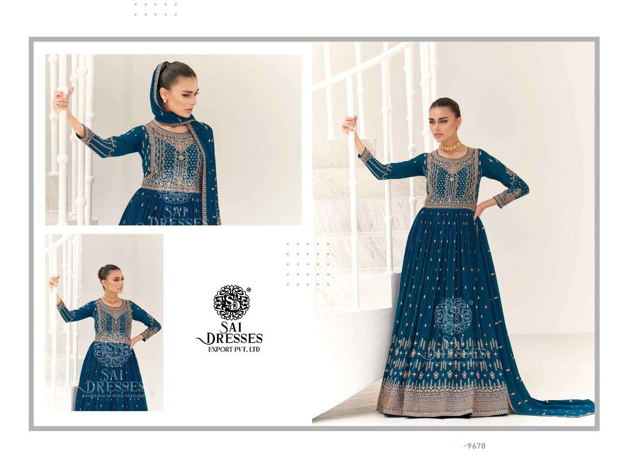 SAI DRESSES PRESENT TAARA READYMADE EXCLUSIVE WEAR DESIGNER LONG GOWN WITH DUPATTA IN WHOLESALE RATE IN SURAT
