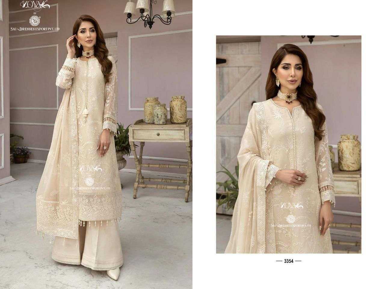 SAI DRESSES PRESENT ALIZEH DHAAGEY LAWN 23 SEMI STITCHED PURE CAMBRIC COTTON WITH HEAVY SELF EMBROIDERED BEAUTIFUL DESIGNER PAKISTANI SUITS IN WHOLESALE RATE IN SURAT