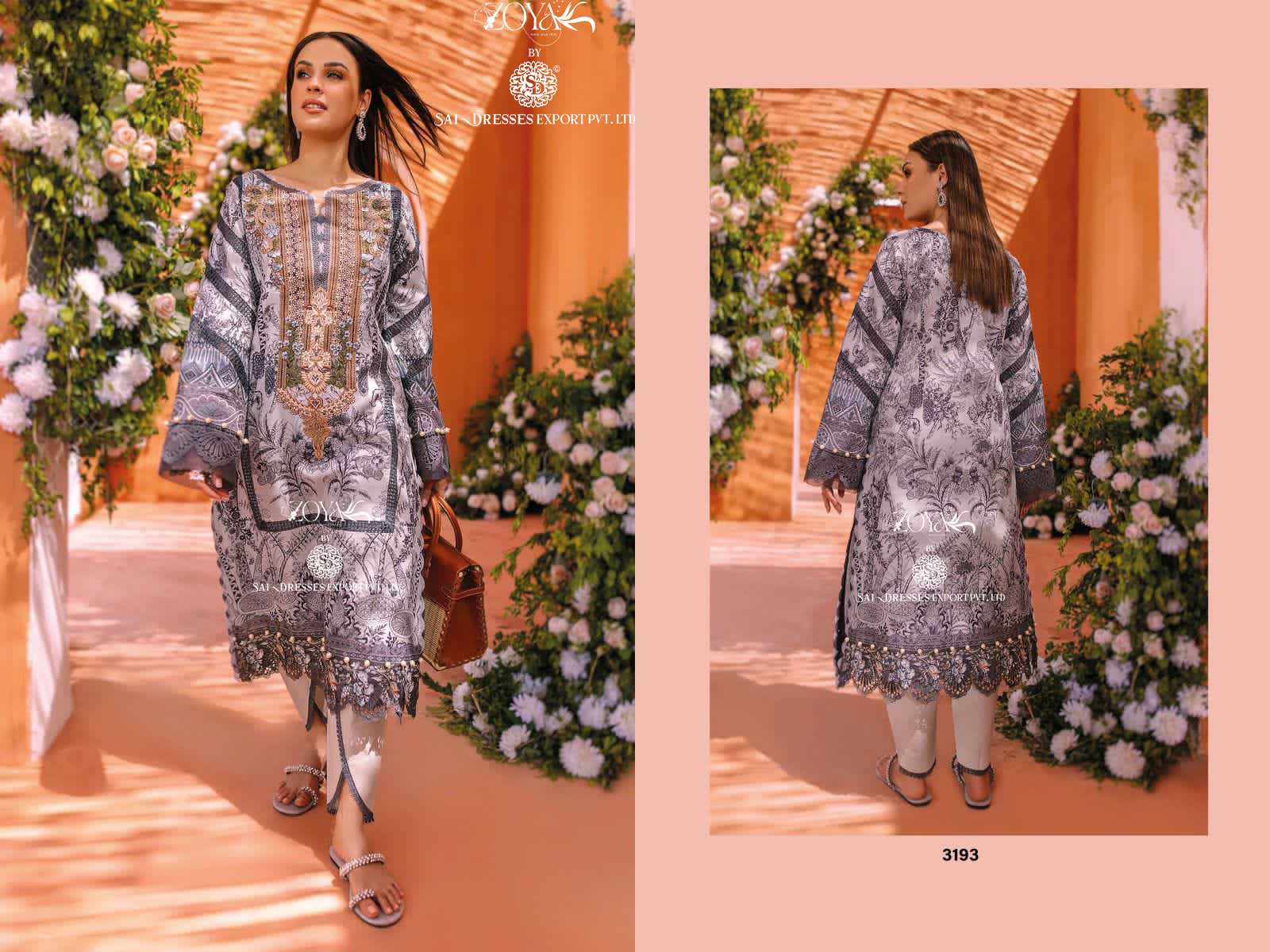SAI DRESSES PRESENT JADE SOLITAIRE 23 PURE COTTON WITH HEAVY PATCH EMBROIDERED PAKISTANI SALWAR SUITS IN WHOLESALE RATE IN SURAT