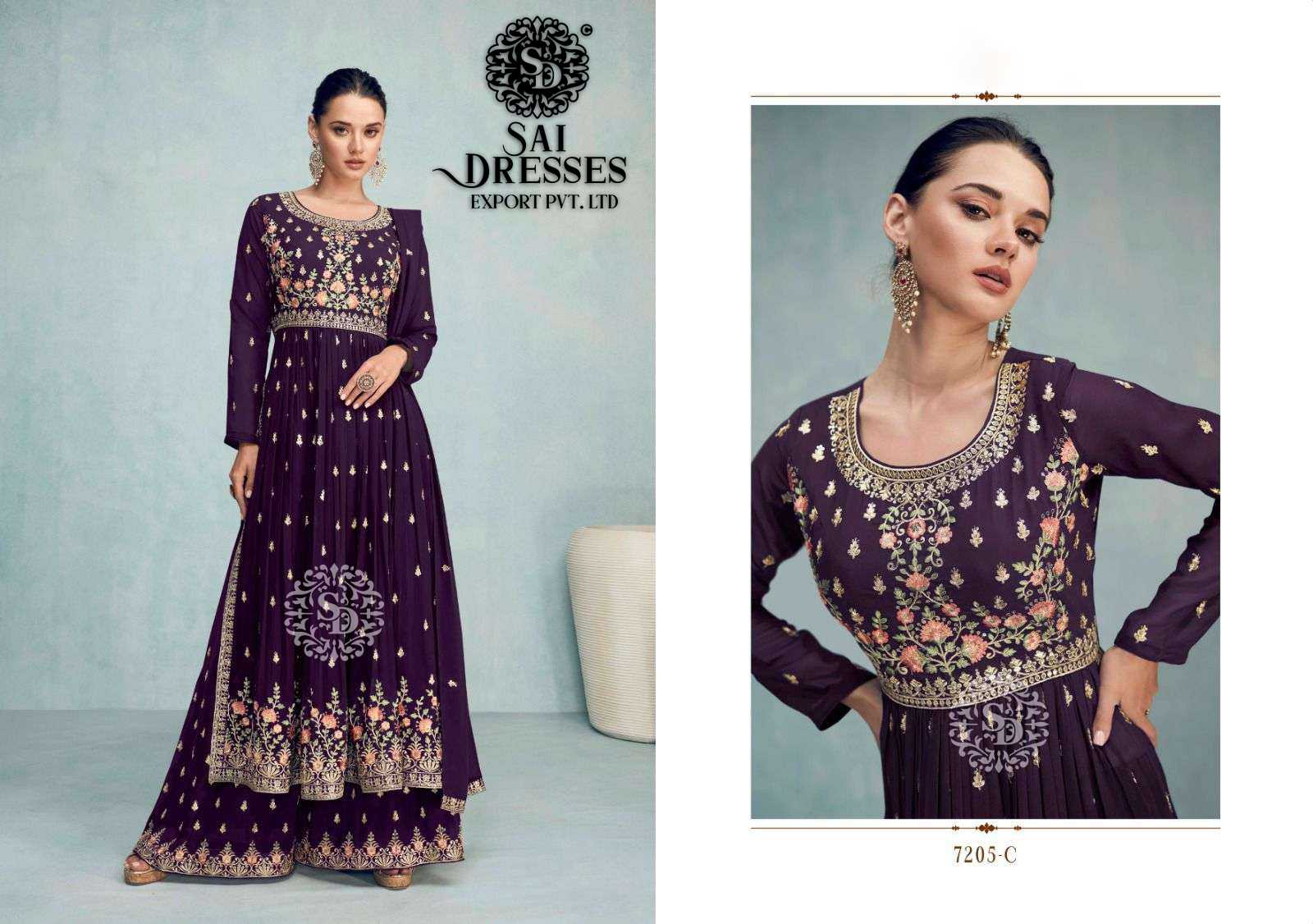 SAI DRESSES PRESENT NAYRA VOL 5 READYMADE WEDDING WEAR NAYRA CUT WITH PLAZZO STYLE DESIGNER 3 PIECE SUITS IN WHOLESALE RATE IN SURAT