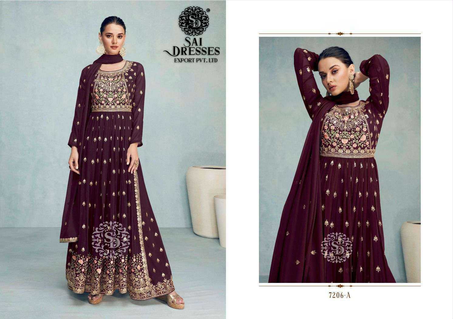 SAI DRESSES PRESENT NAYRA VOL 6 READYMADE FESTIVE WEAR NAYRA CUT WITH PLAZZO STYLE DESIGNER 3 PIECE SUITS IN WHOLESALE RATE IN SURAT