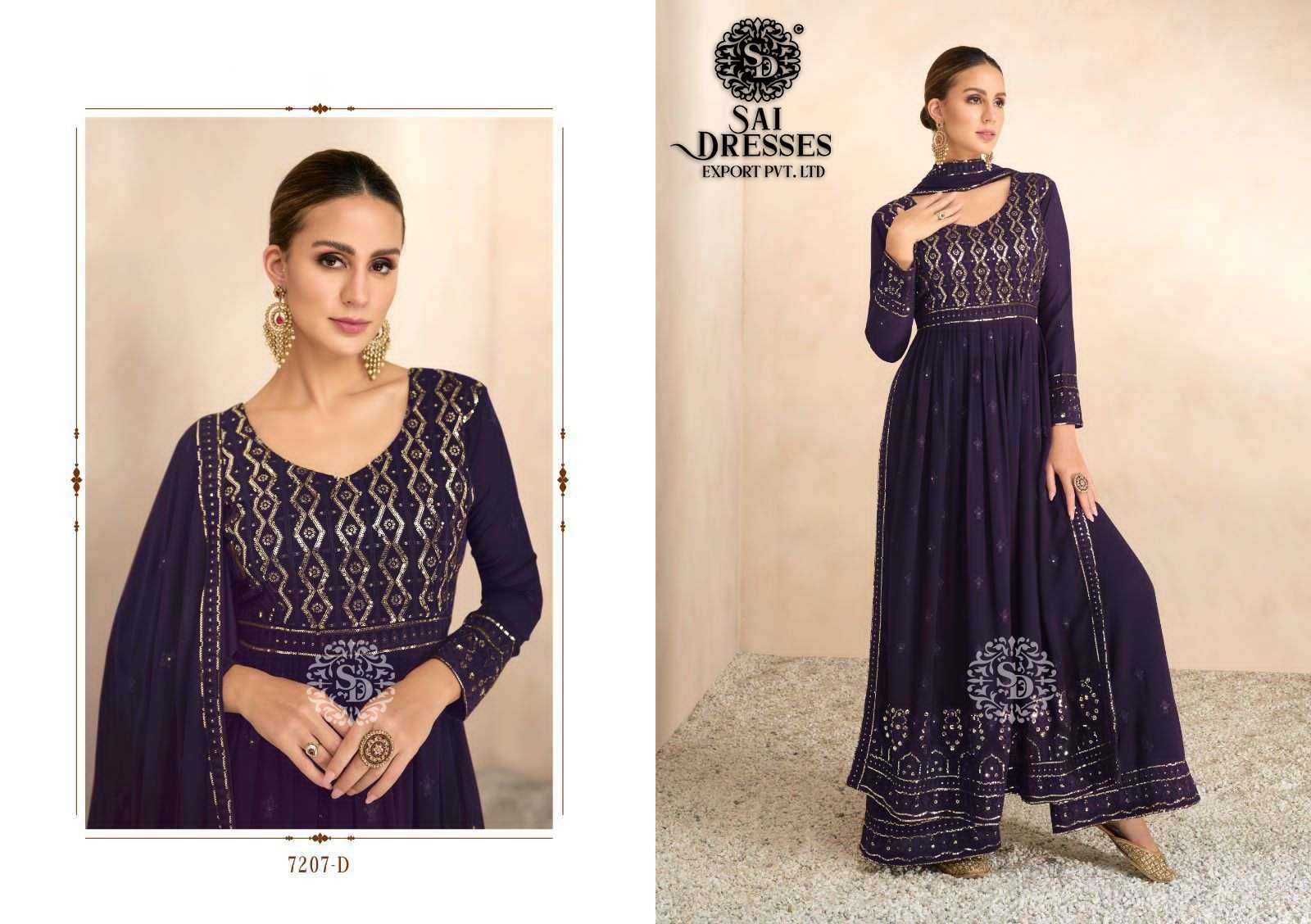 SAI DRESSES PRESENT NAYRA VOL 7 READYMADE PARTY WEAR NAYRA CUT WITH PLAZZO STYLE DESIGNER 3 PIECE SUITS IN WHOLESALE RATE IN SURAT