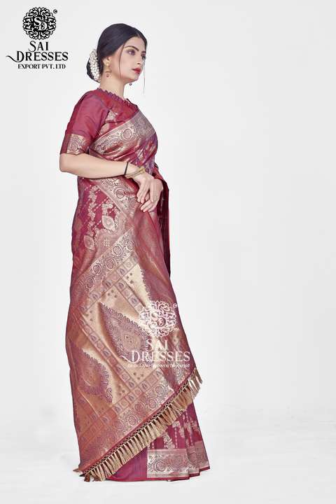 SAI DRESSES PRESENT SAWARIYA READY TO WEAR PURE ZARI WOVEN BANARASI SILK SAREE IN WHOLESALE RATE IN SURAT