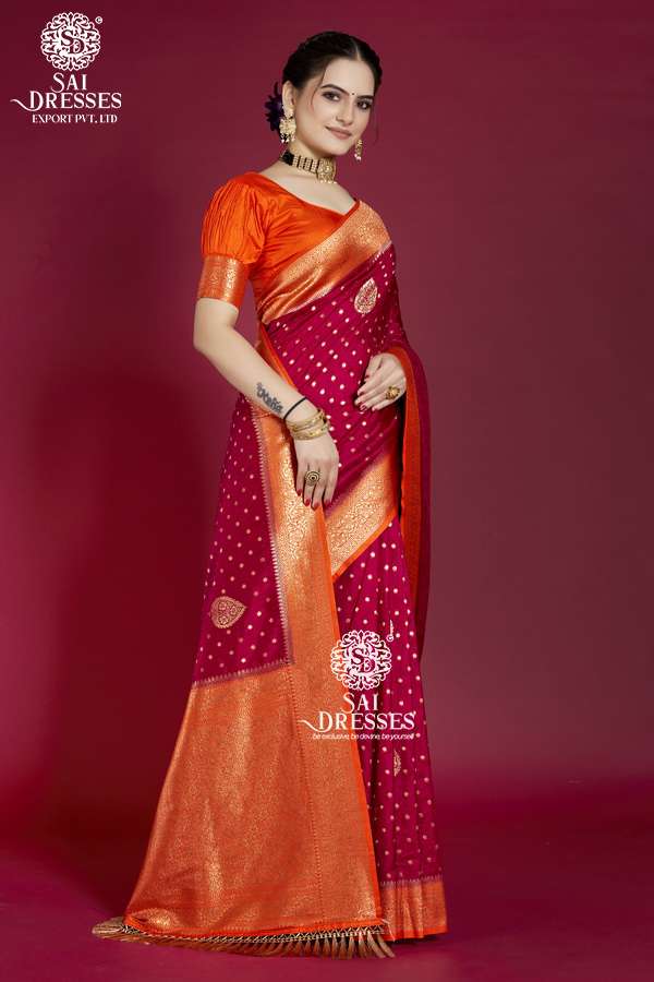 SAI DRESSES PRESENT SILK VASTRAA READY TO PARTY WEAR PURE ZARI SILK SAREE IN WHOLESALE RATE IN SURAT