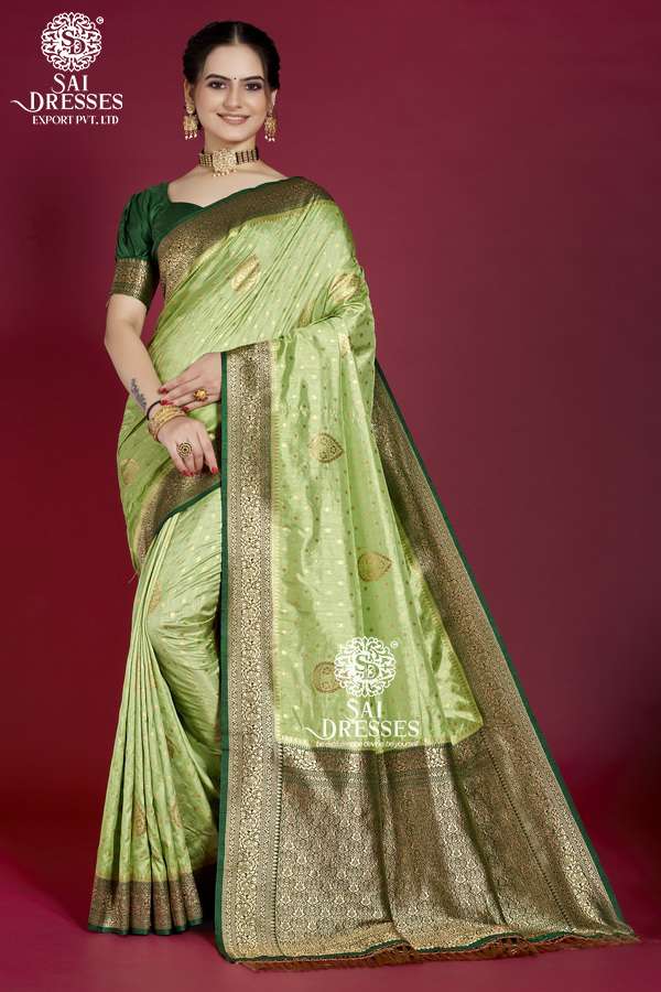 SAI DRESSES PRESENT SILK VASTRAA READY TO PARTY WEAR PURE ZARI SILK SAREE IN WHOLESALE RATE IN SURAT