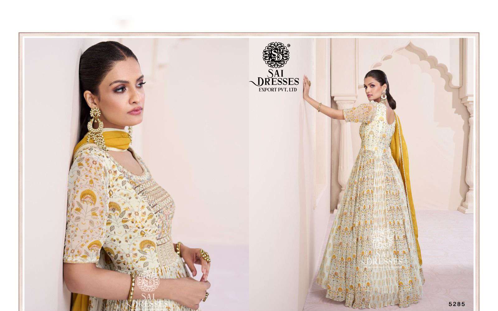 SAI DRESSES PRESENT VARTIKA READYMADE CLASSY WEAR DESIGNER LONG GOWN WITH DUPATTA IN WHOLESALE RATE IN SURAT