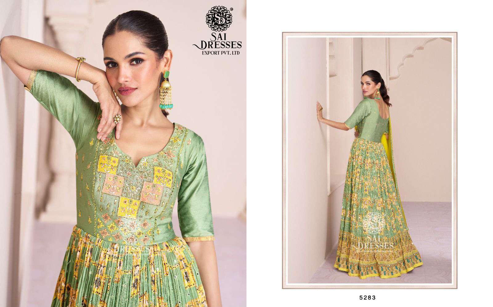 SAI DRESSES PRESENT VARTIKA READYMADE CLASSY WEAR DESIGNER LONG GOWN WITH DUPATTA IN WHOLESALE RATE IN SURAT