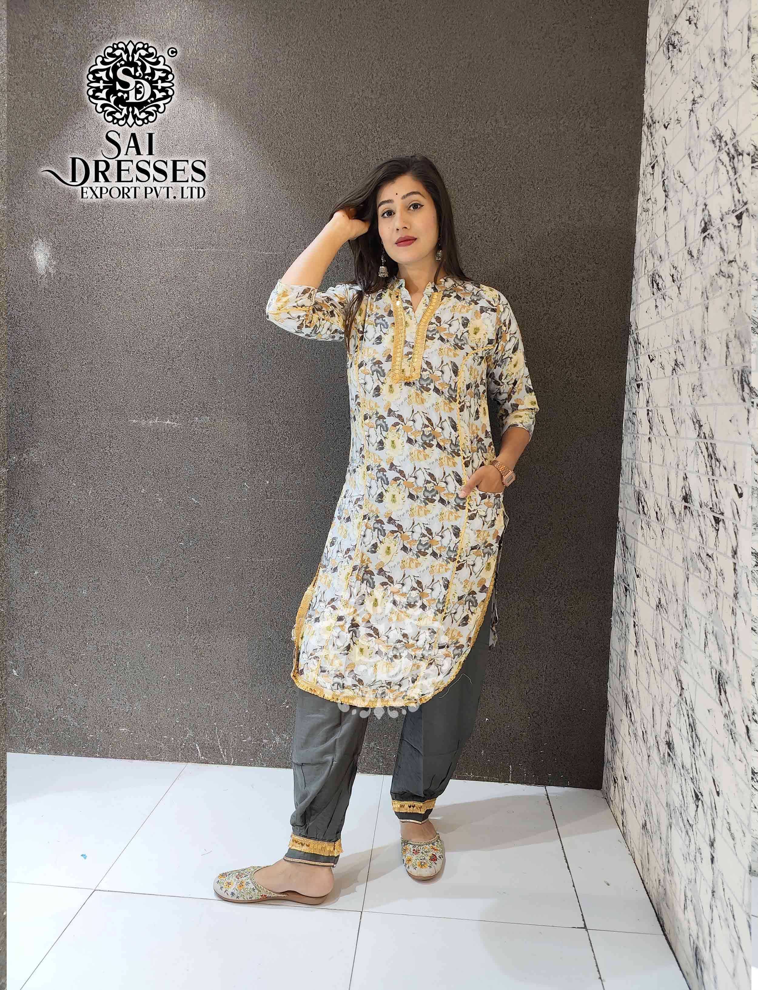 SAI DRESSES PRESENT D.NO 2018 READY TO EXCLUSIVE TRENDY WEAR PATHANI KURTA WITH AFGHANI PANT STYLE COMBO COLLECTION IN WHOLESALE RATE IN SURAT