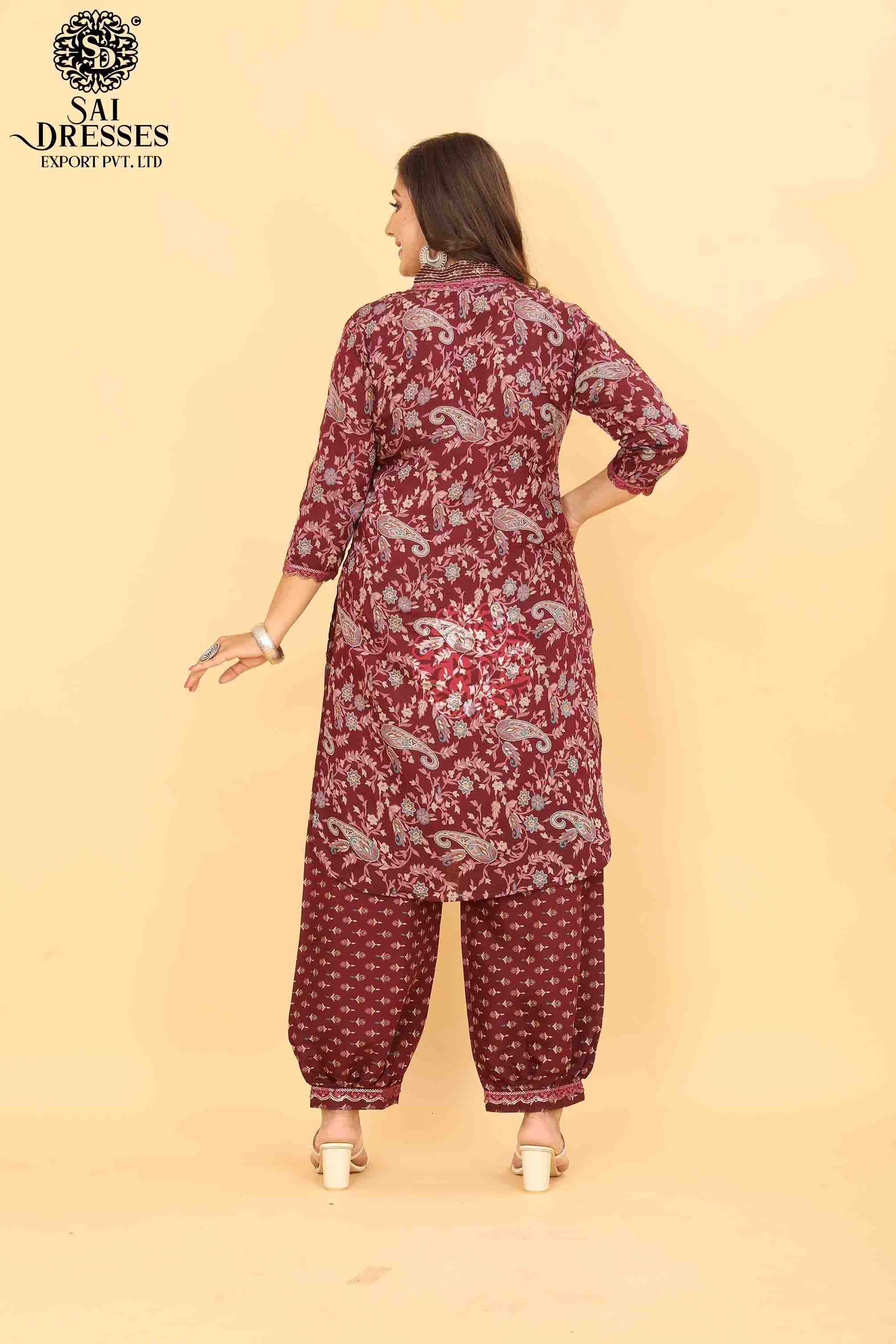 SAI DRESSES PRESENT D.NO SD 5014 READY TO EXCLUSIVE TRENDY WEAR PATHANI KURTA WITH AFGHANI PANT STYLE COMBO COLLECTION IN WHOLESALE RATE IN SURAT