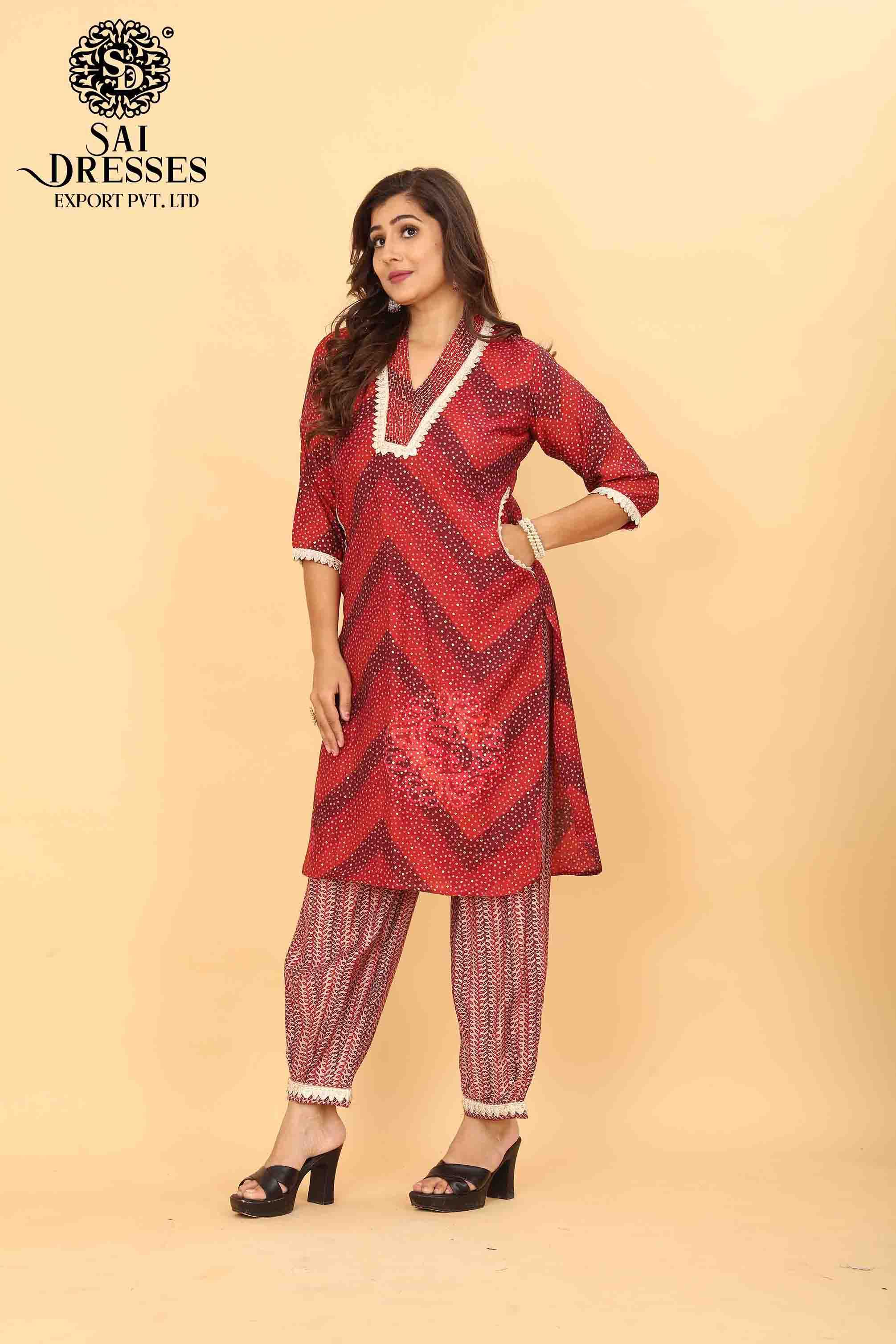 SAI DRESSES PRESENT D.NO SD 5021 READY TO EXCLUSIVE TRENDY WEAR PATHANI KURTA WITH AFGHANI PANT STYLE COMBO COLLECTION IN WHOLESALE RATE IN SURAT