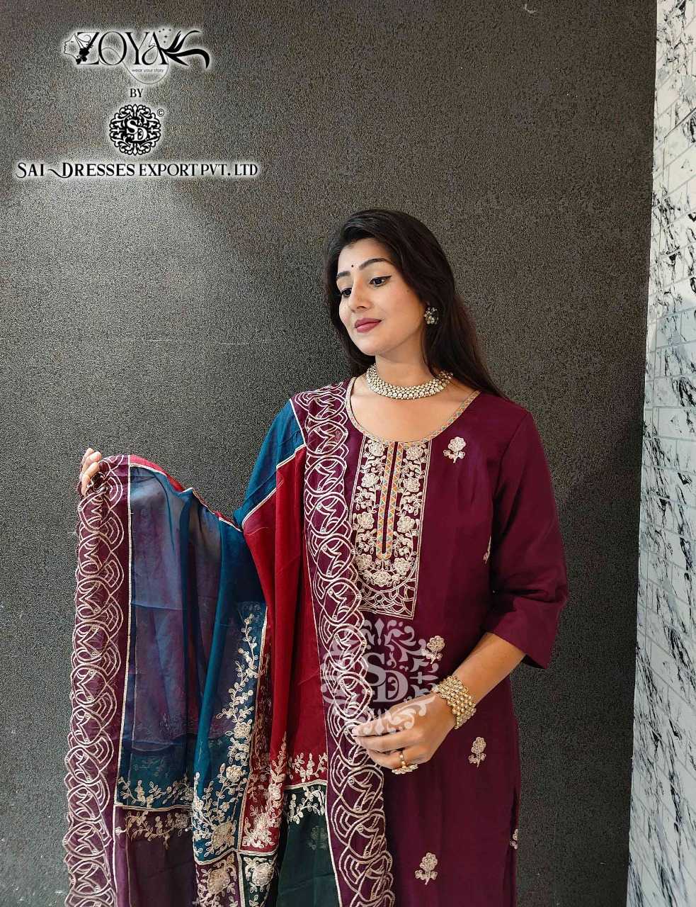 SAI DRESSES PRESENT D.NO SD1044 TO SD1047 READY TO EXCLUSIVE FESTIVE WEAR DESIGNER PAKISTANI 3 PIECE CONCEPT COMBO COLLECTION IN WHOLESALE RATE IN SURAT