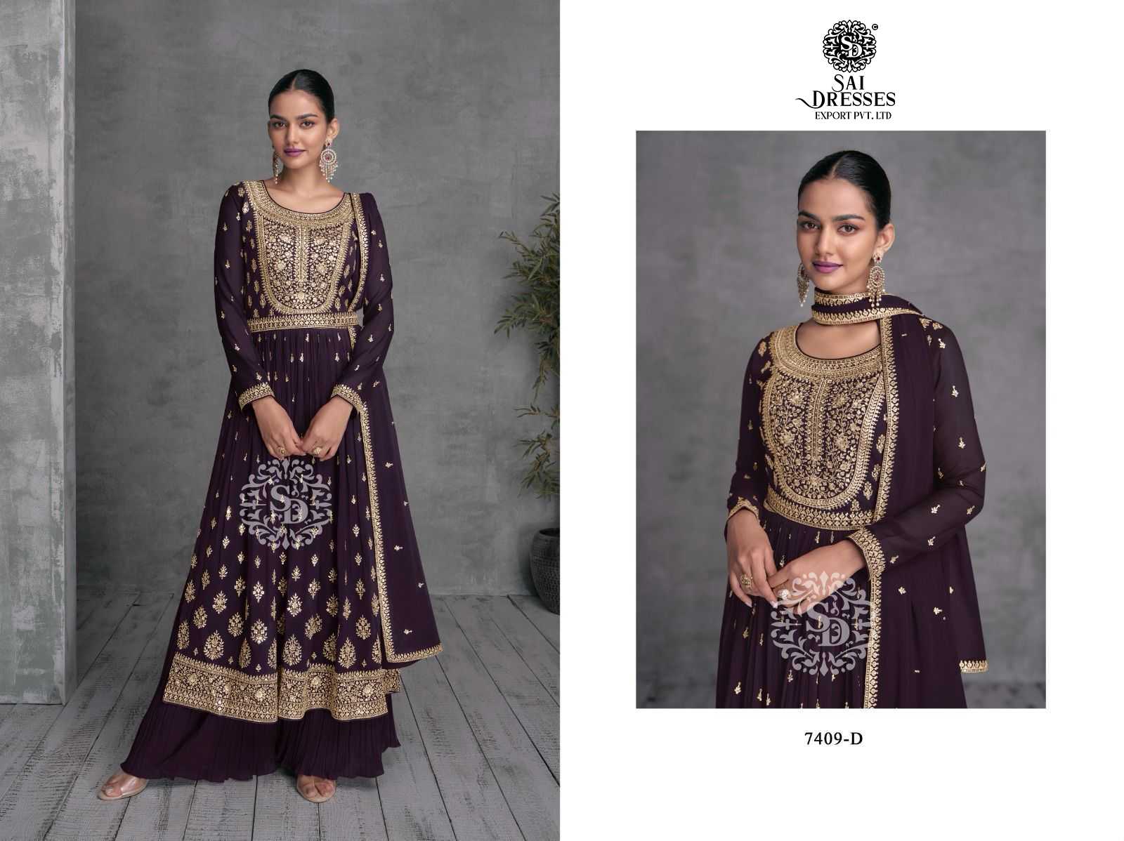 SAI DRESSES PRESENT DULARI READYMADE FESTIVE WEAR NAYRA CUT WITH PLAZZO STYLE DESIGNER SUITS IN WHOLESALE RATE IN SURAT