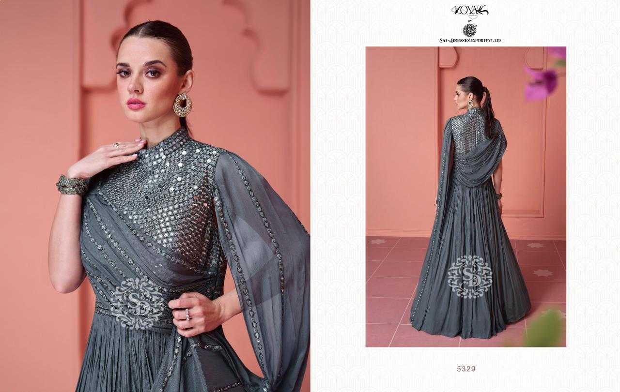 SAI DRESSES PRESENT KIARA READYMADE WEDDING WEAR DESIGNER LONG GOWN WITH DUPATTA IN WHOLESALE RATE IN SURAT