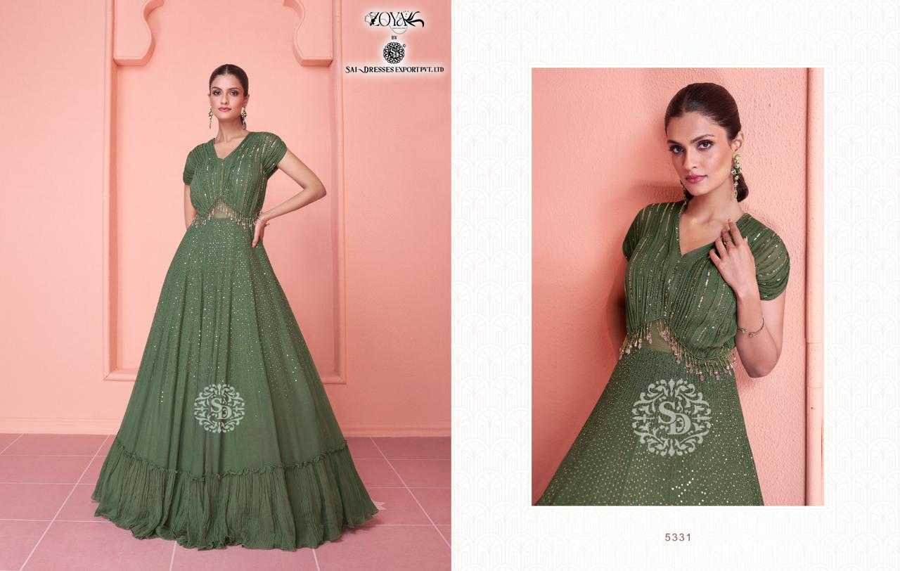 SAI DRESSES PRESENT KIARA READYMADE WEDDING WEAR DESIGNER LONG GOWN WITH DUPATTA IN WHOLESALE RATE IN SURAT