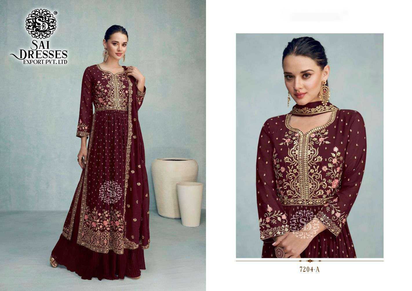 SAI DRESSES PRESENT NAYRA VOL 4 READYMADE FESTIVE WEAR NAYRA CUT WITH PLAZZO STYLE DESIGNER 3 PIECE SUITS IN WHOLESALE RATE IN SURAT