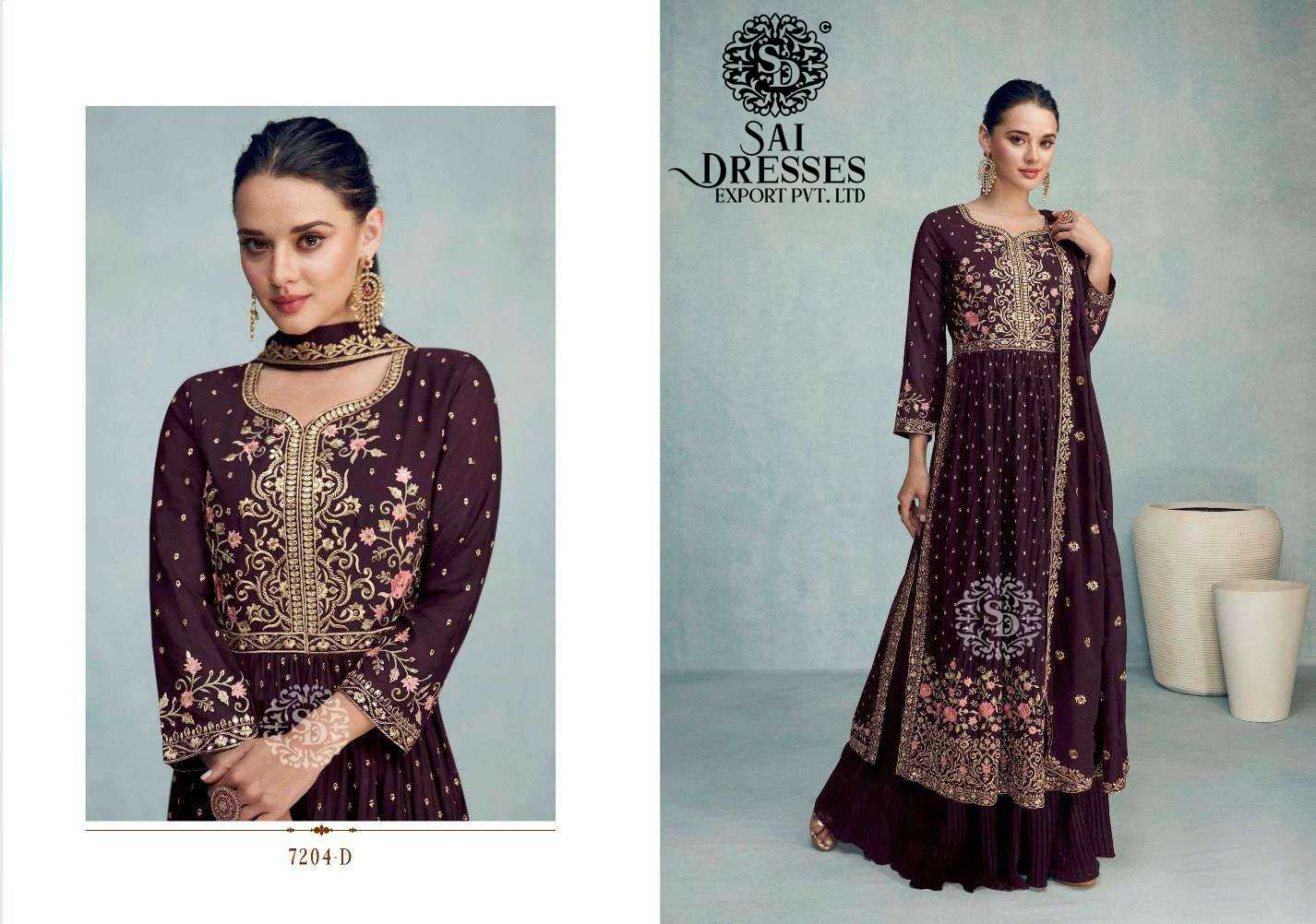 SAI DRESSES PRESENT NAYRA VOL 4 READYMADE FESTIVE WEAR NAYRA CUT WITH PLAZZO STYLE DESIGNER 3 PIECE SUITS IN WHOLESALE RATE IN SURAT
