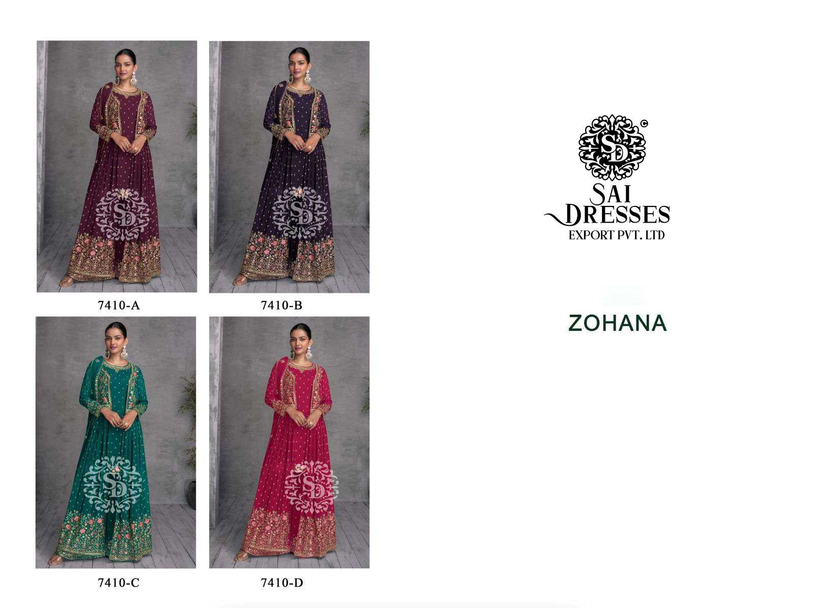 SAI DRESSES PRESENT ZOHANA READYMADE FESTIVAL WEAR LONG DESIGNER COLLECTION IN WHOLESALE RATE IN SURAT