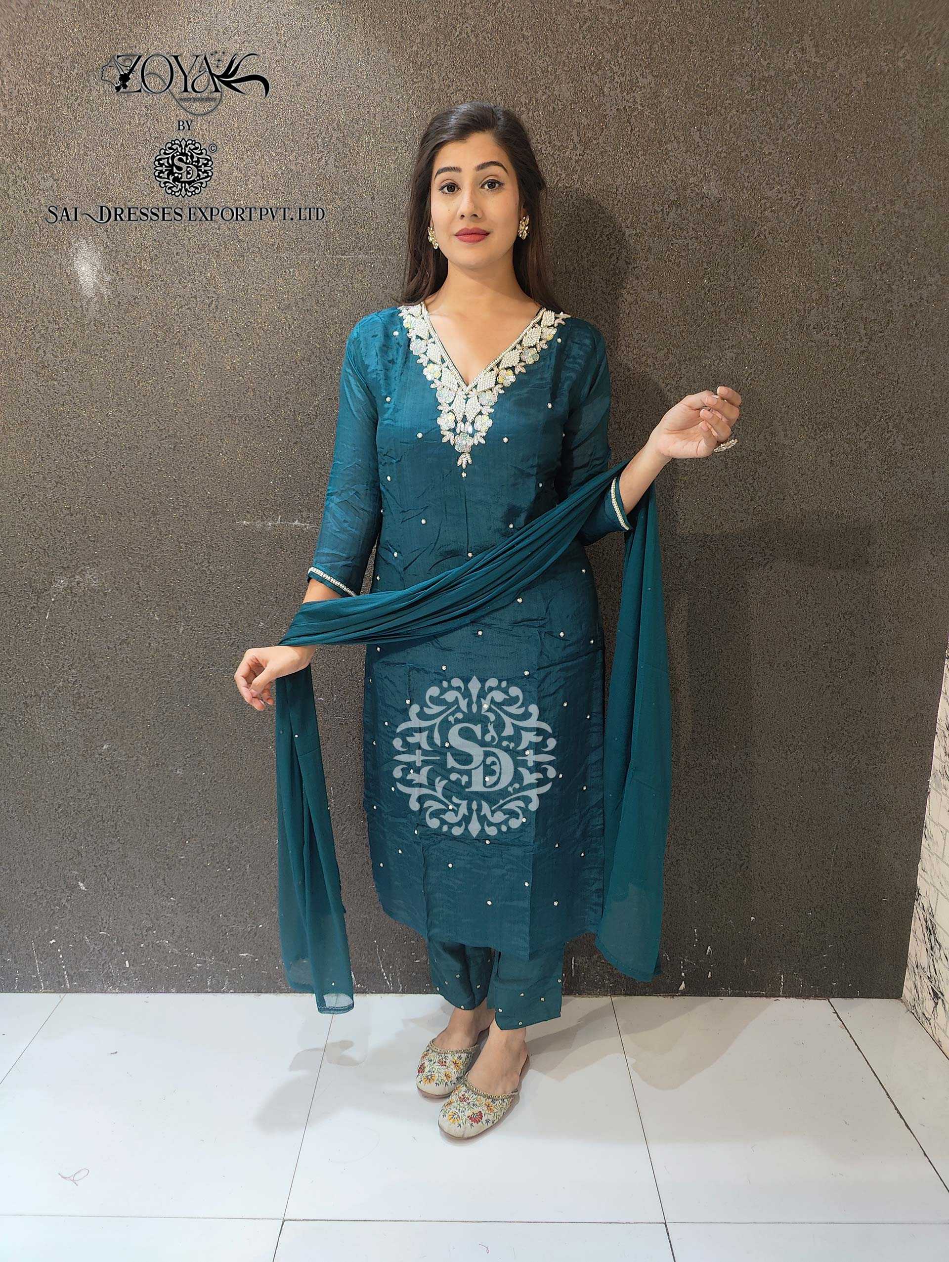 Designer Party Wear Dola Jacquard Pakistani Suit Collection Sky Dola  Jacquard Pant Pakistani Suits | Salwar kameez, Diwali dresses, Party wear