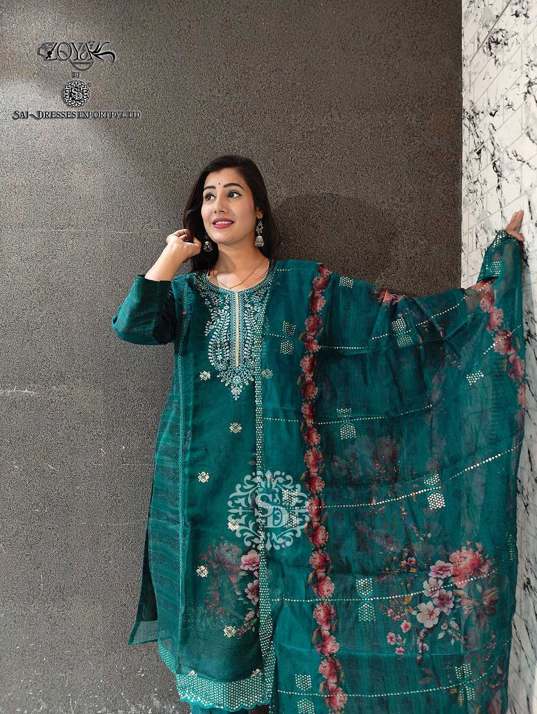 SAI DRESSES PRESENT D.NO SD1052 TO SD1055 READY TO EXCLUSIVE FESTIVE WEAR DESIGNER PAKISTANI 3 PIECE CONCEPT COMBO COLLECTION IN WHOLESALE RATE IN SURAT