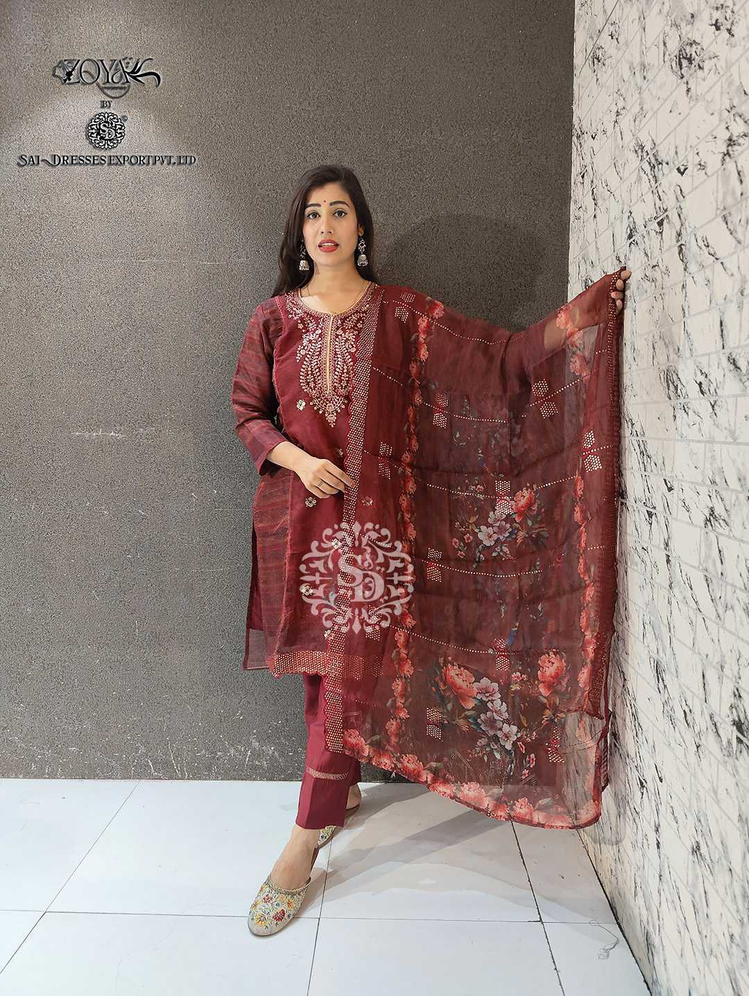 SAI DRESSES PRESENT D.NO SD1052 TO SD1055 READY TO EXCLUSIVE FESTIVE WEAR DESIGNER PAKISTANI 3 PIECE CONCEPT COMBO COLLECTION IN WHOLESALE RATE IN SURAT