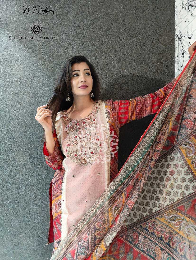 SAI DRESSES PRESENT D.NO SD1076 TO SD1079 READY TO EXCLUSIVE TRENDY WEAR DESIGNER PAKISTANI 3 PIECE CONCEPT COMBO COLLECTION IN WHOLESALE RATE IN SURAT