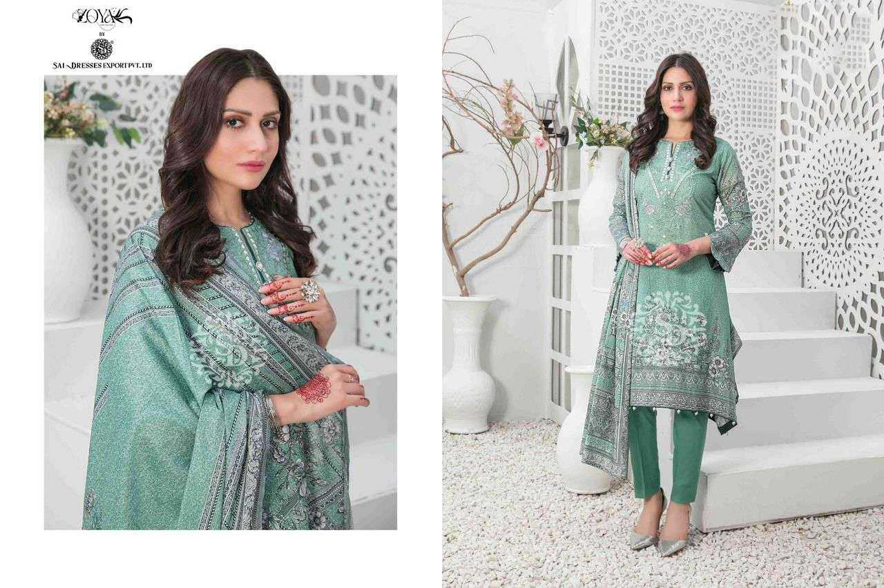 SAI DRESSES PRESENT MEHMAL VOL 2 COTTON EMBROIDERED PAKISTANI DESIGNER SUITS IN WHOLESALE RATE IN SURAT